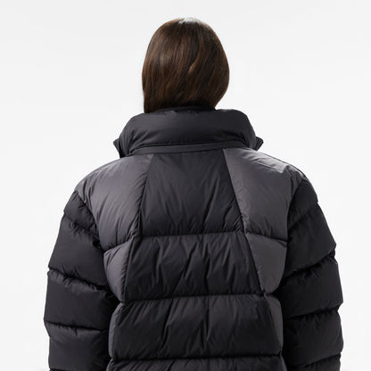 Lacoste Kadın Kapüşonlu Renk Bloklu Siyah Mont