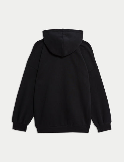Pamuk Karışımlı Kapüşonlu Sweatshirt (6–16 Yaş)