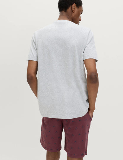 Saf Pamuklu Kırlangıç Desenli Pijama Takımı