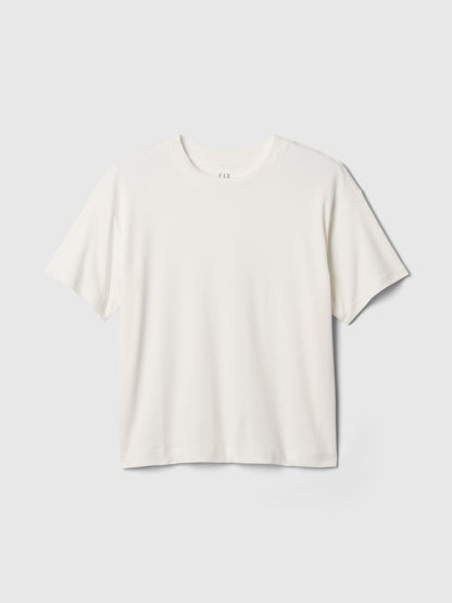 Beyaz Supima® Pamuk Relaxed T-shirt