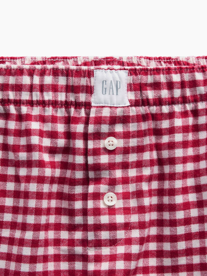 Kırmızı Softest Flannel Boxer Şort Pijama Altı
