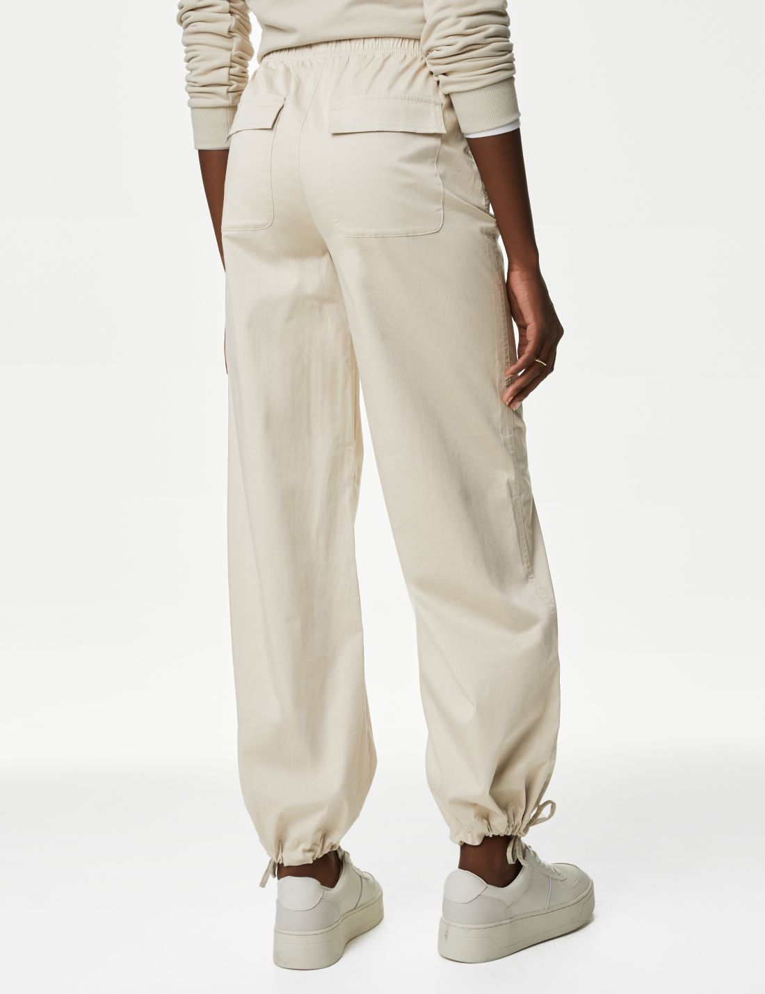 Relaxed Fit Yüksek Bel Paraşüt Pantolon
