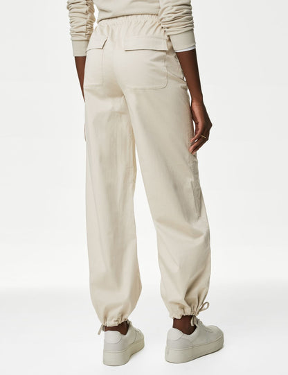 Relaxed Fit Yüksek Bel Paraşüt Pantolon