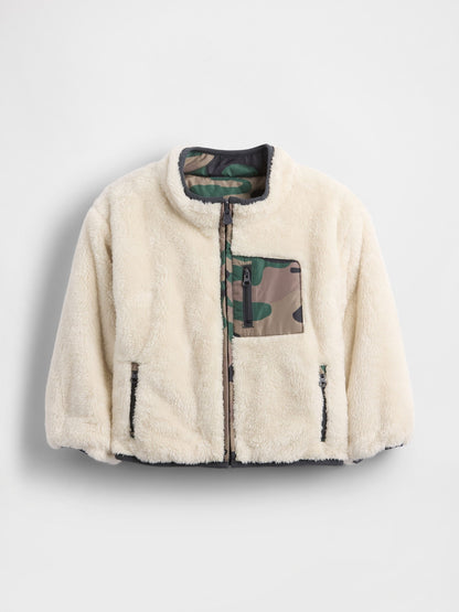 Beyaz Lightweight Sherpa Reversible Ceket