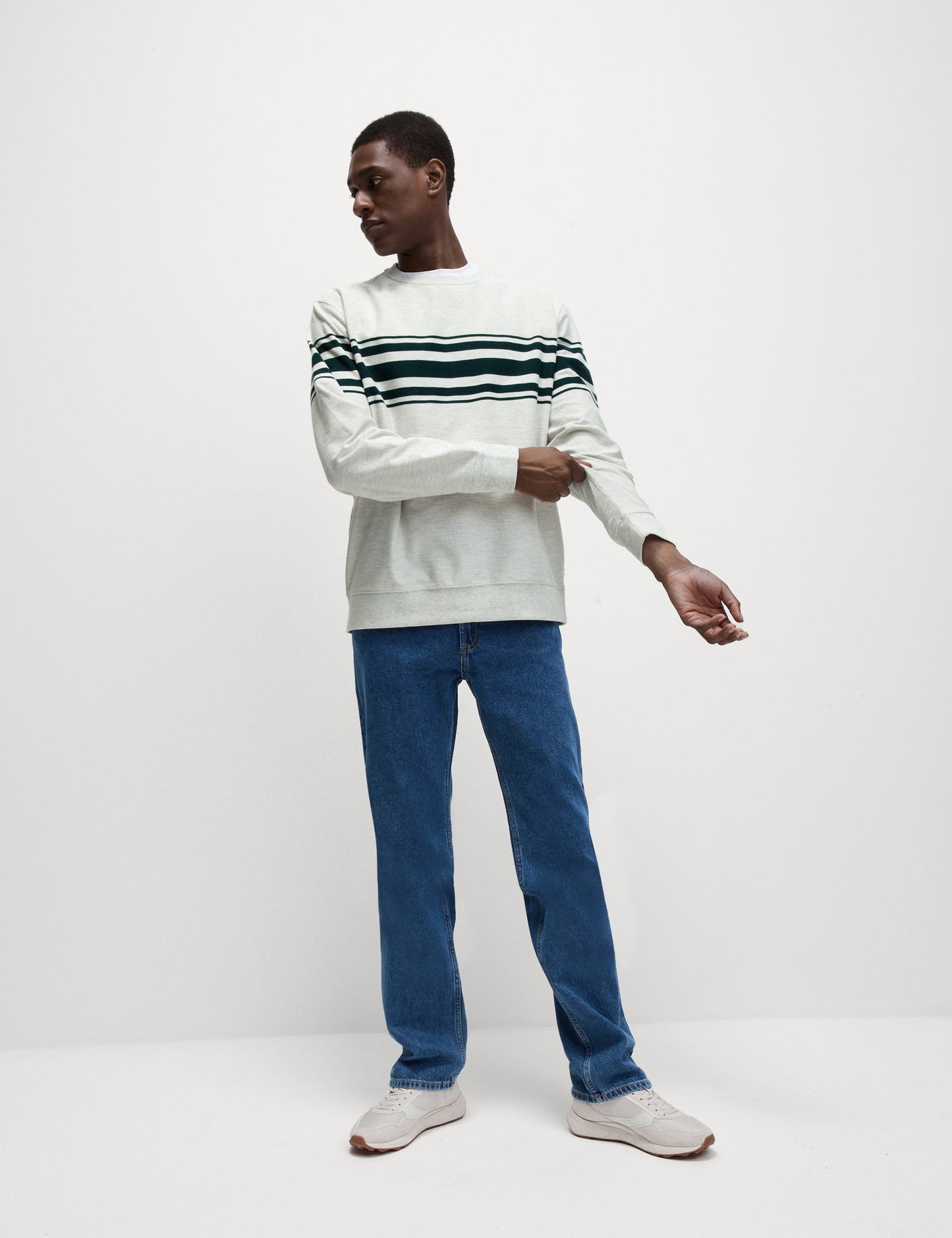 Regular Fit Waffle Sweatshirt