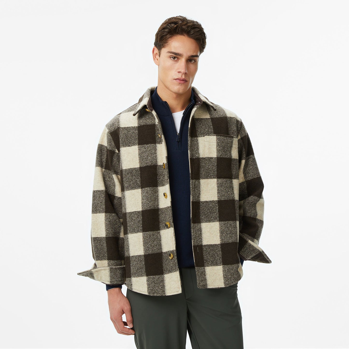 Nautica Erkek Kahverengi Classic Fit Gömlek