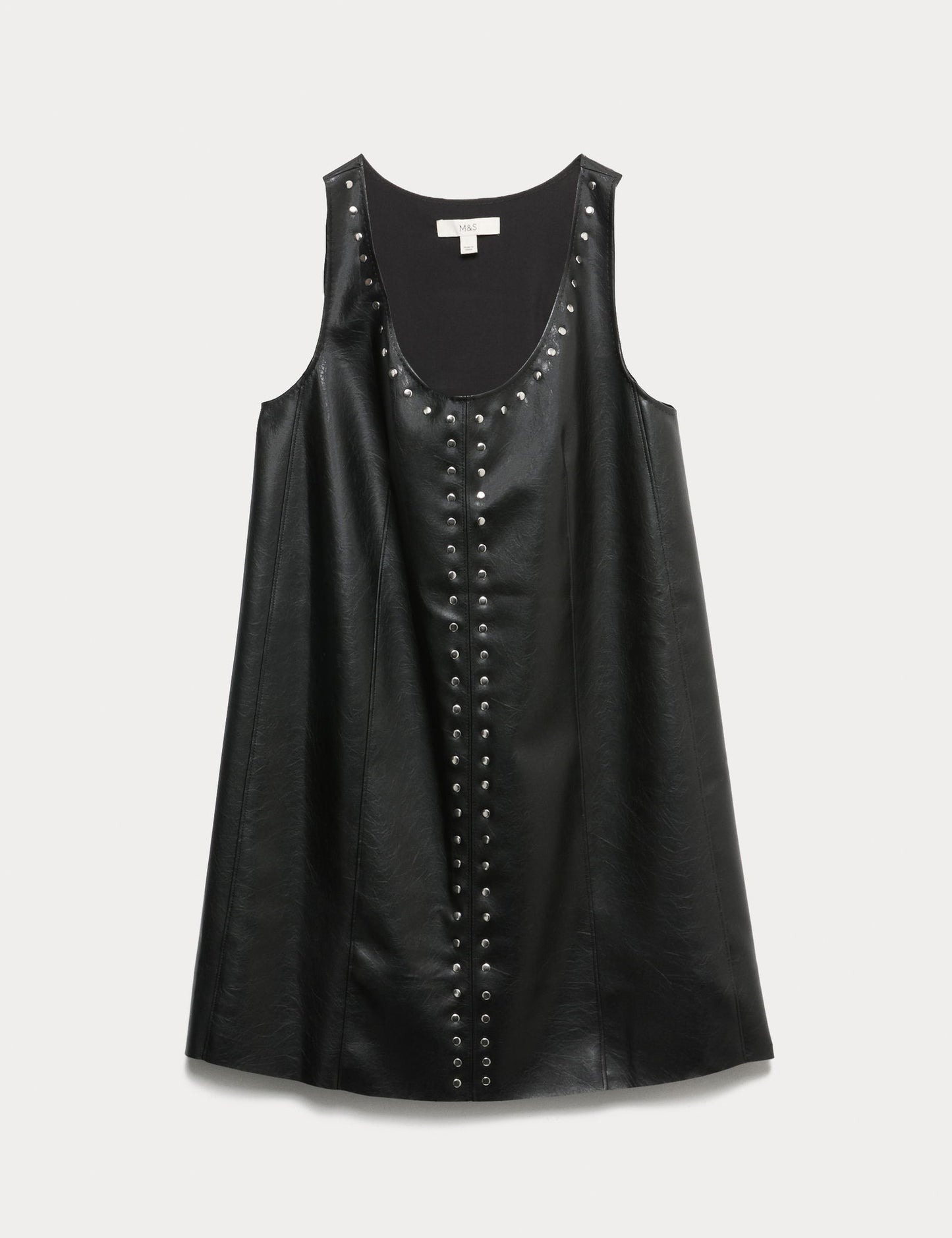 Suni Deri Mini Shift Elbise