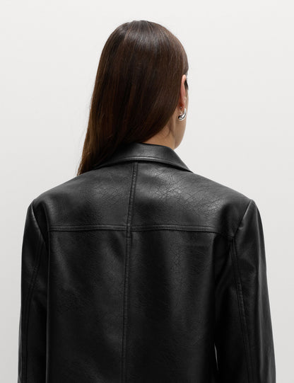 Suni Deri Blazer Ceket