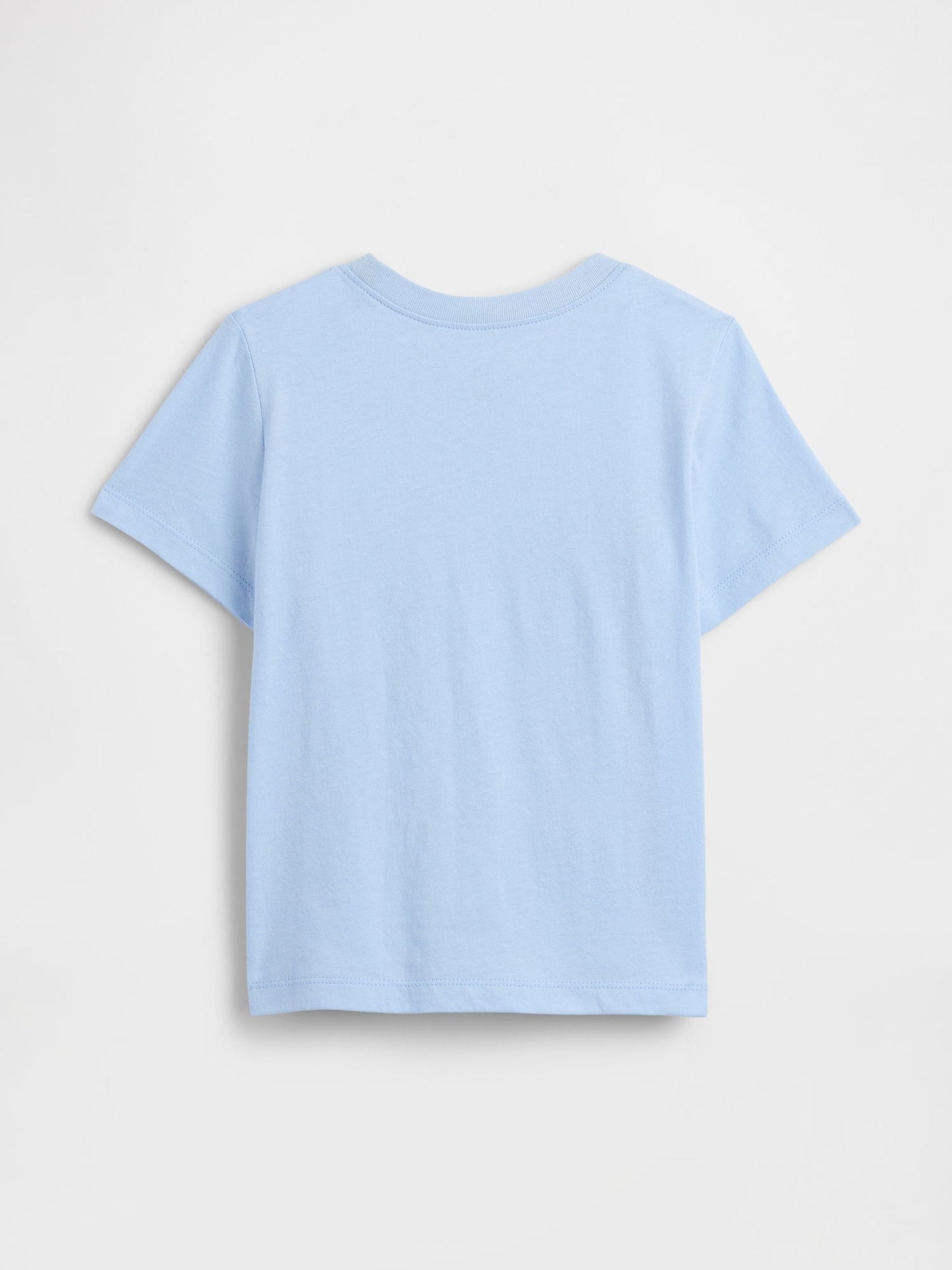 Açık Mavi Grafik Baskılı T-shirt