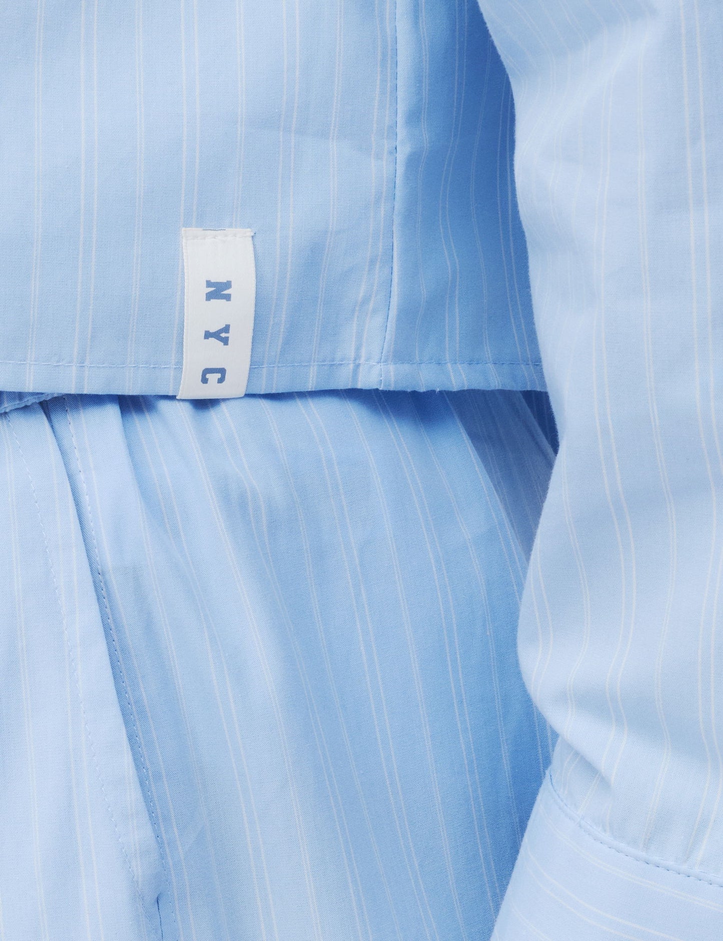 Pure Cotton Şeritli Kısa Pijama Gömlek