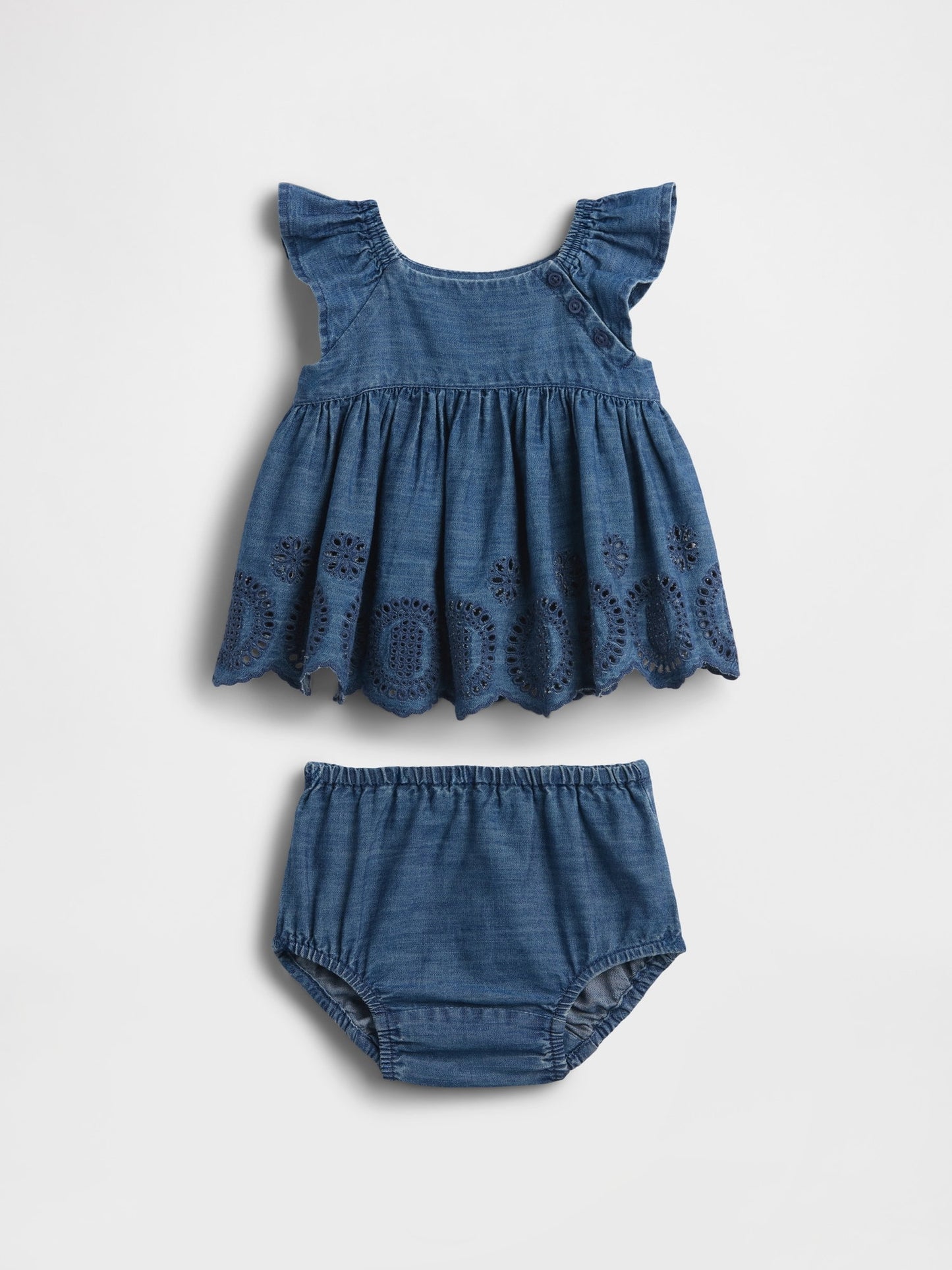 Mavi Denim Eyelet Outfit Set