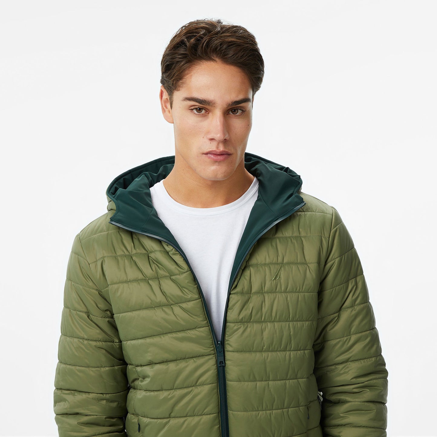 Nautica Erkek Yeşil Regular Fit Çift Taraflı Mont