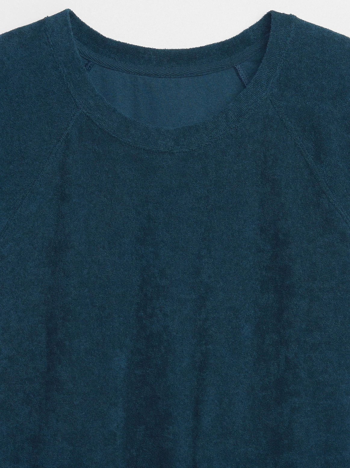 Lila Kısa Kollu Havlu Kumaş T-shirt
