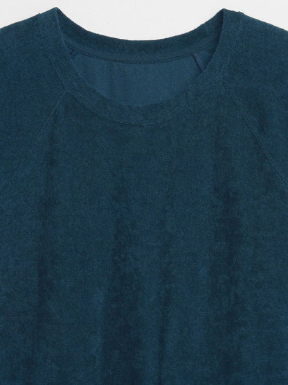 Lila Kısa Kollu Havlu Kumaş T-shirt