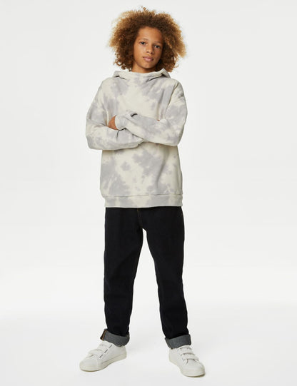 Saf Pamuklu Kapüşonlu Sweatshirt (6-16 Yaş)