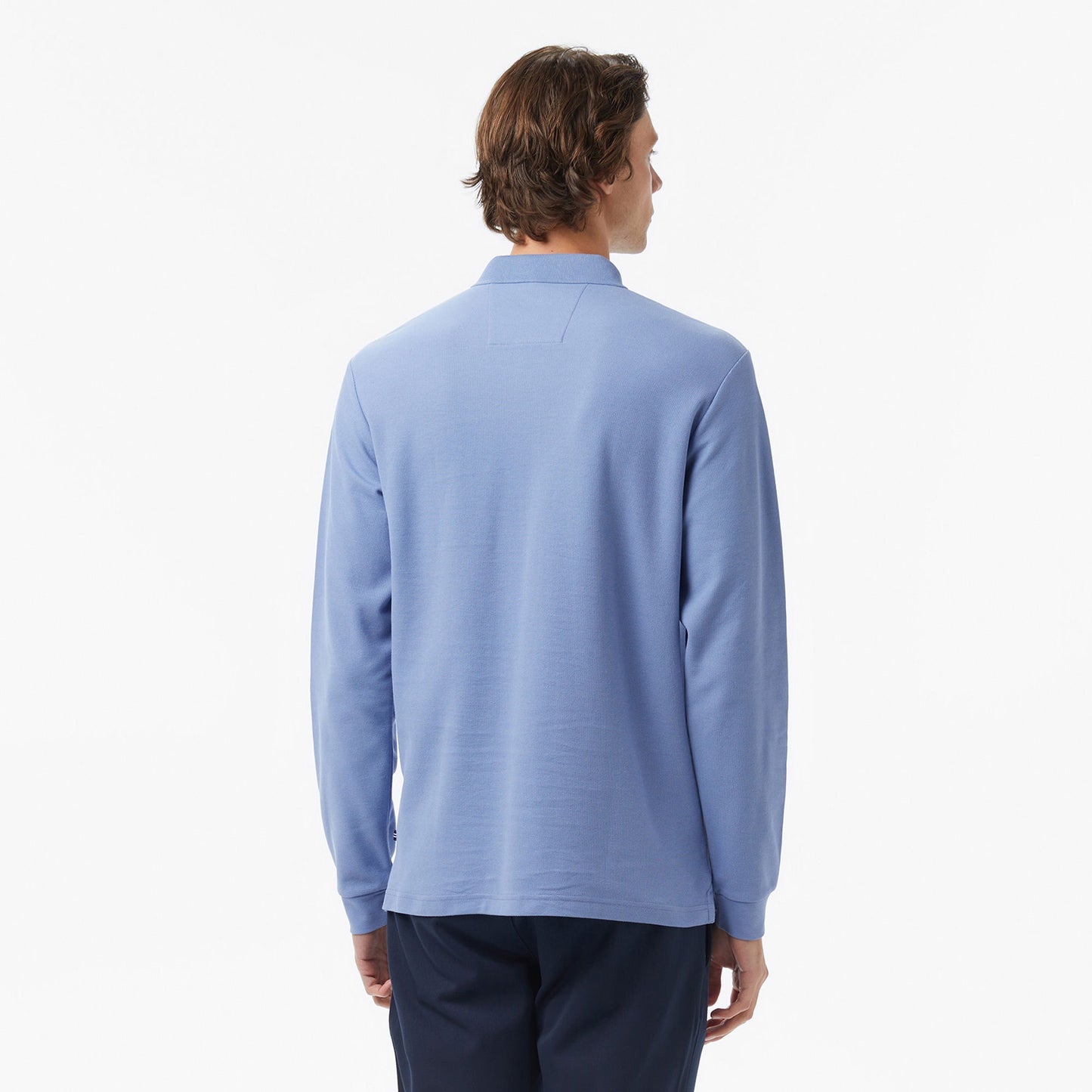 Nautica Erkek Mavi Classic Fit Uzun Kollu Polo Yaka T-shirt