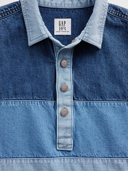 Mavi Gap × Hfr Çizgili Denim Polo T-shirt By Daveed Baptiste