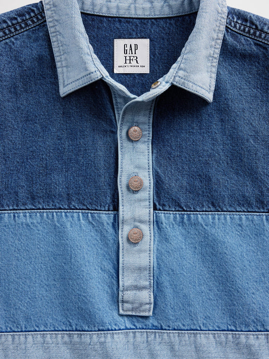 Mavi Gap × Hfr Çizgili Denim Polo T-shirt By Daveed Baptiste