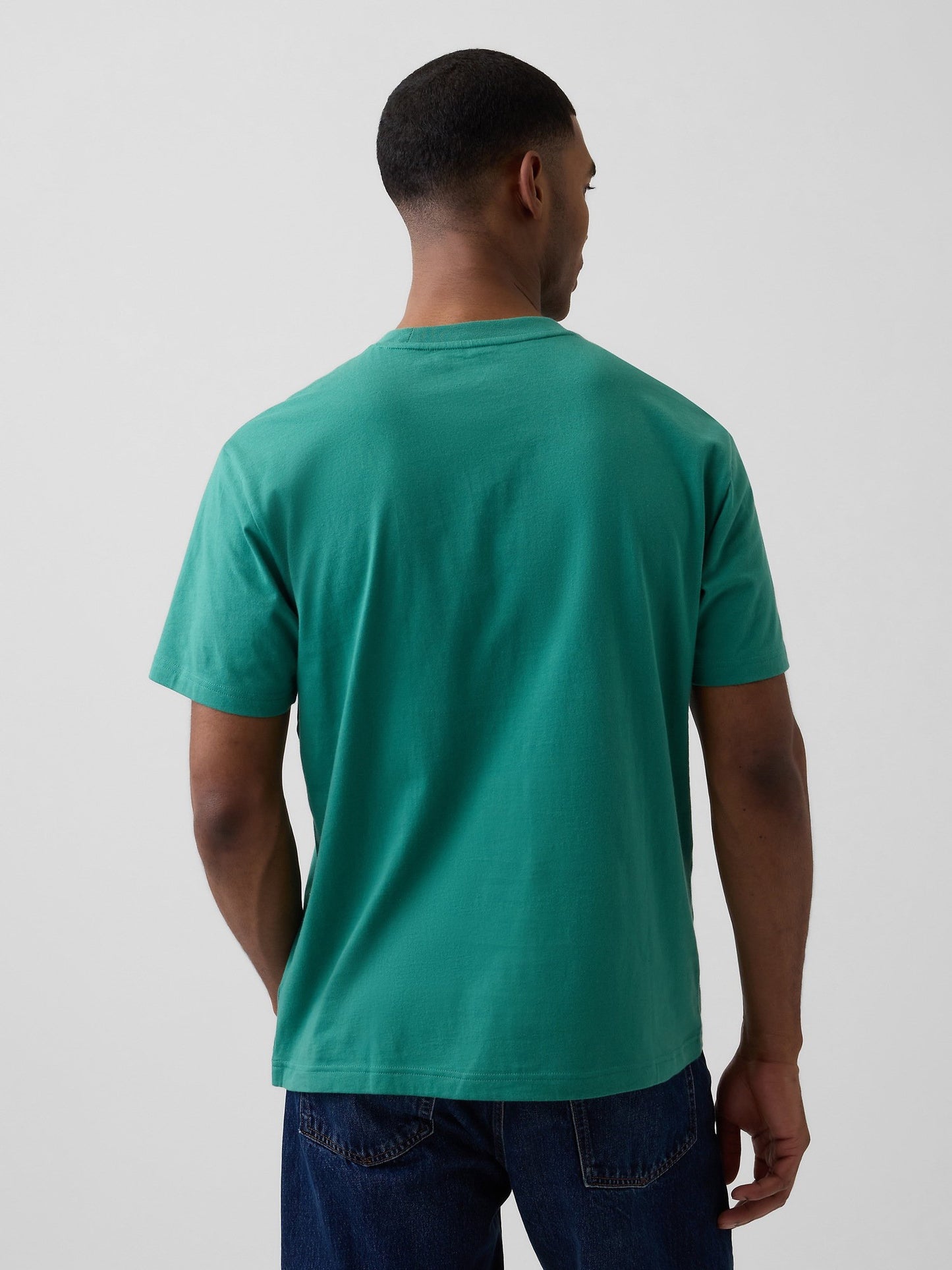 Yeşil Everyday Soft Relaxed Grafik Baskılı T-shirt