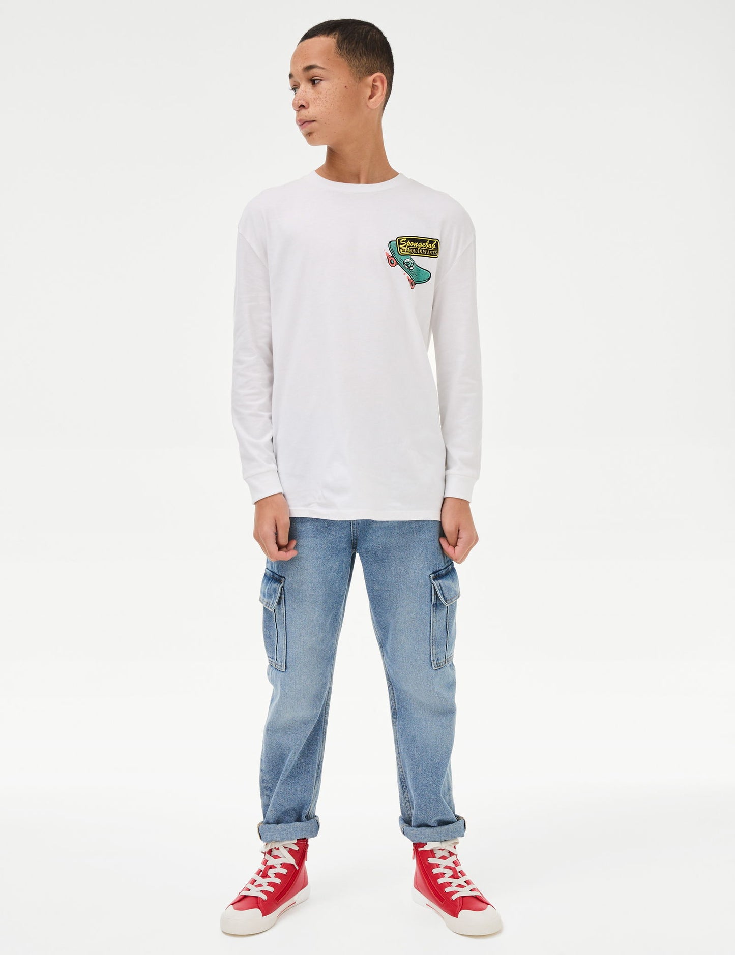 Saf Pamuklu Spongebob Squarepants:trade_mark: Sweatshirt (6-16 Yaş)