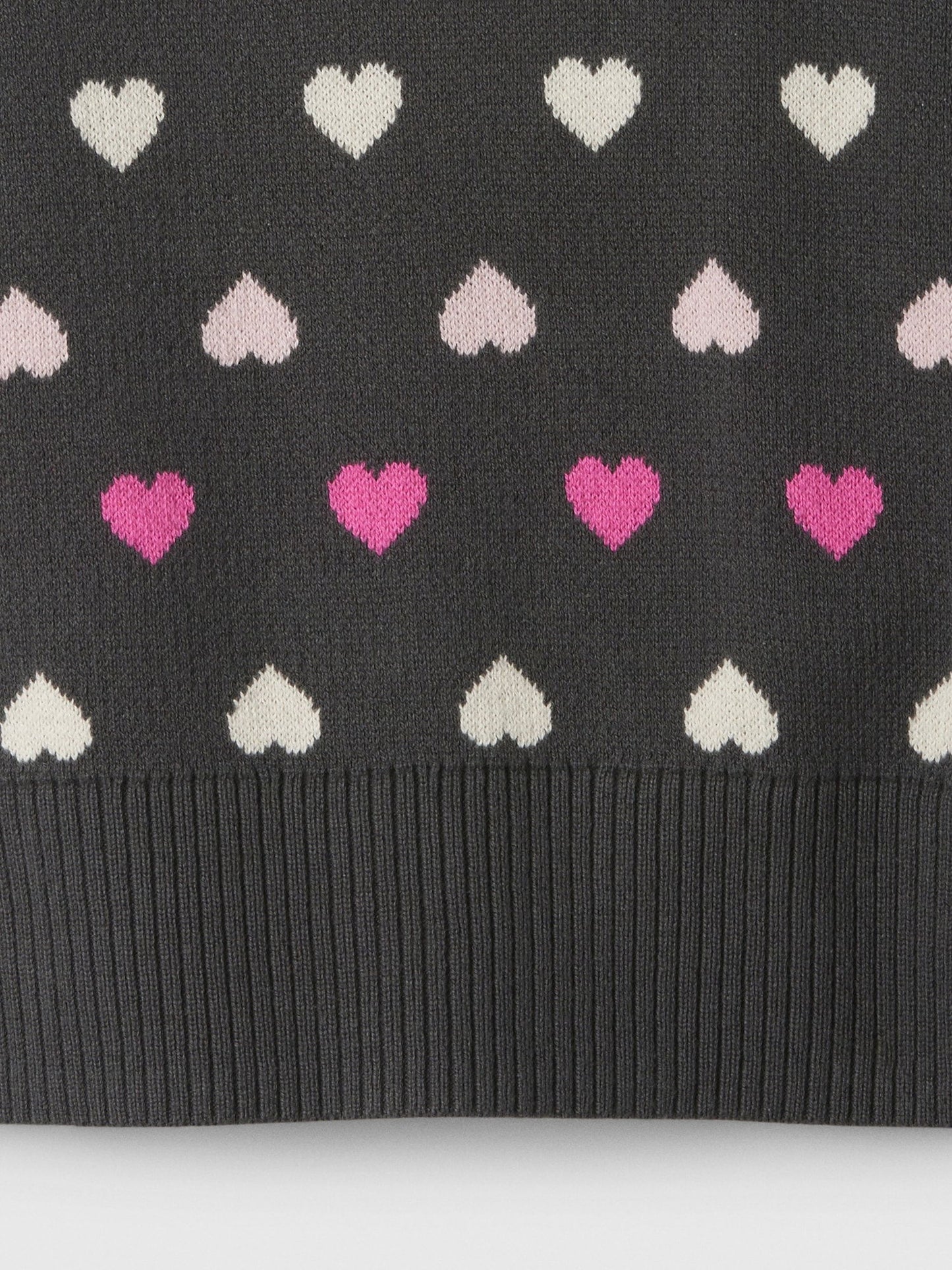 Siyah Babygap 24/7 Bölünmüş Kenar Intarsia Kazak