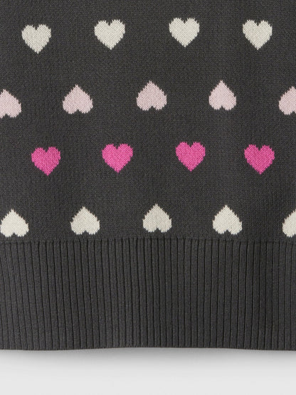 Siyah Babygap 24/7 Bölünmüş Kenar Intarsia Kazak