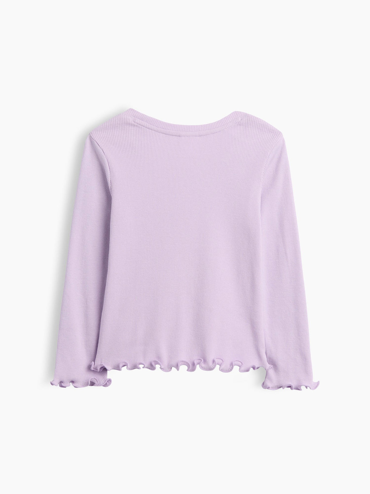 Lila Fitilli Bisiklet Yaka T-shirt