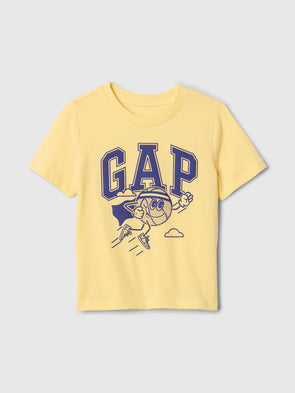 Sarı Grafikli T-Shirt
