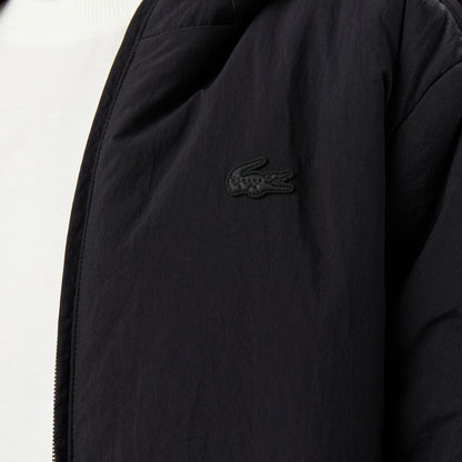 Lacoste Kadın Kapüşonlu Renk Bloklu Siyah Ceket