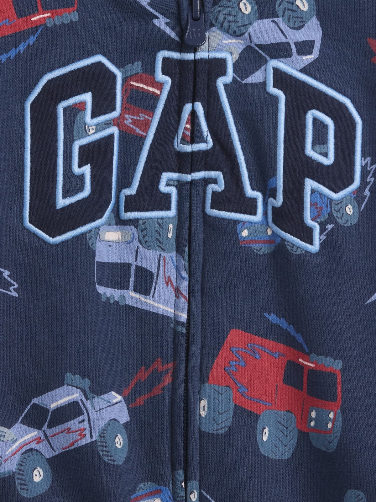 Lacivert Relaxed Logo Fermuarlı Sweatshirt