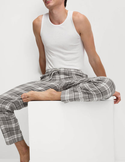 Pamuklu Kareli Pijama Altı