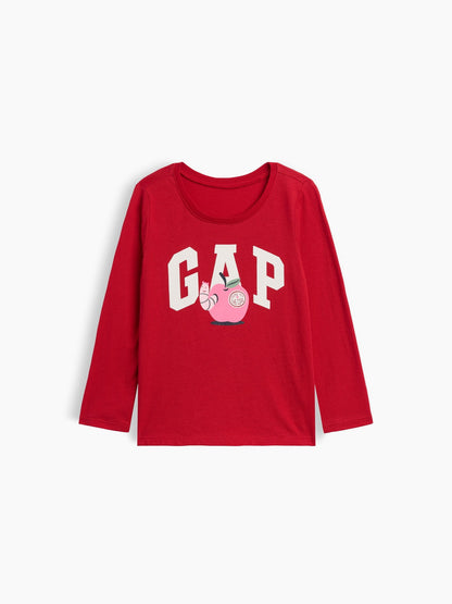 Kırmızı Grafik Baskılı T-shirt