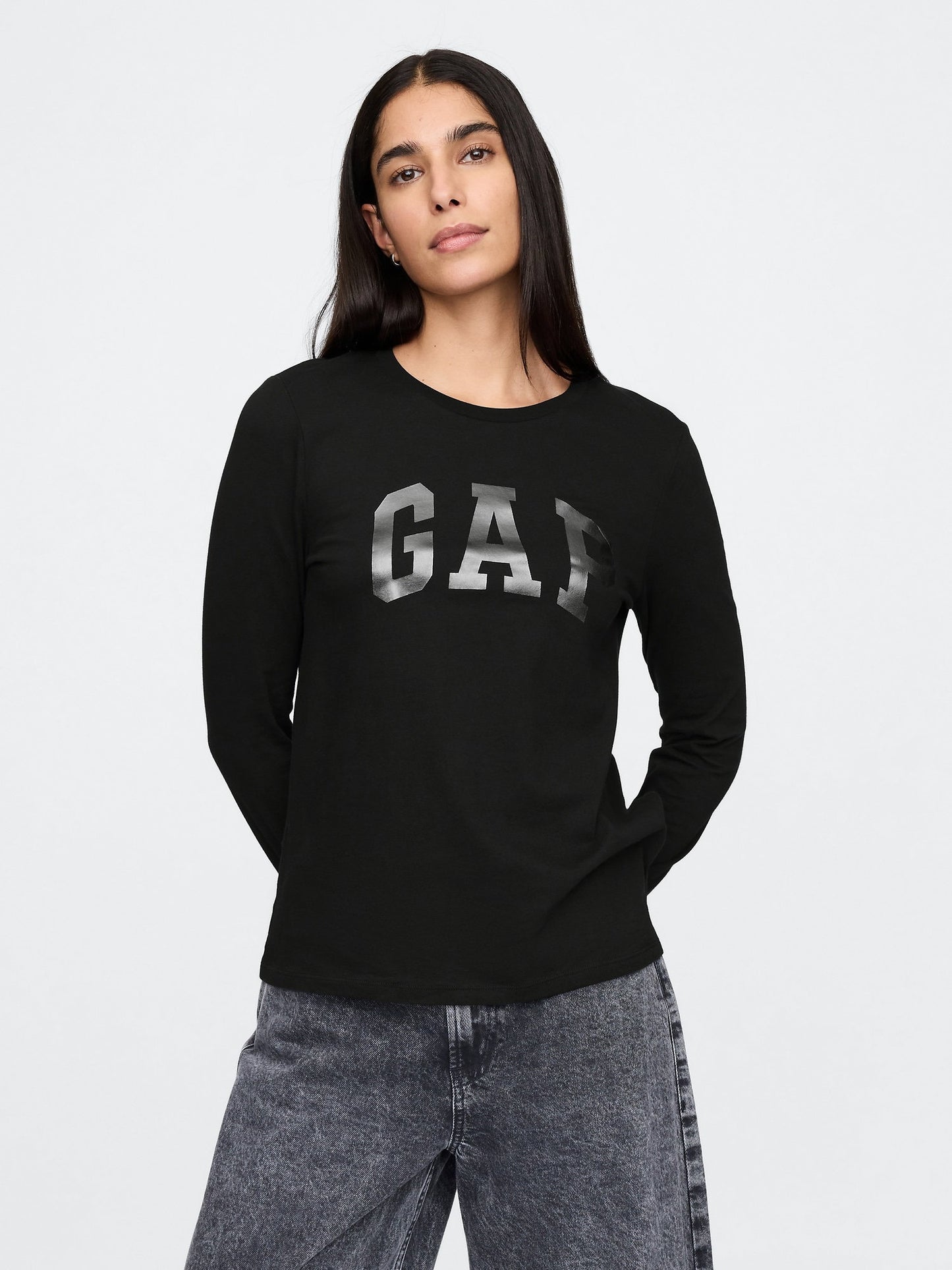 Siyah Gap Logo T-shirt