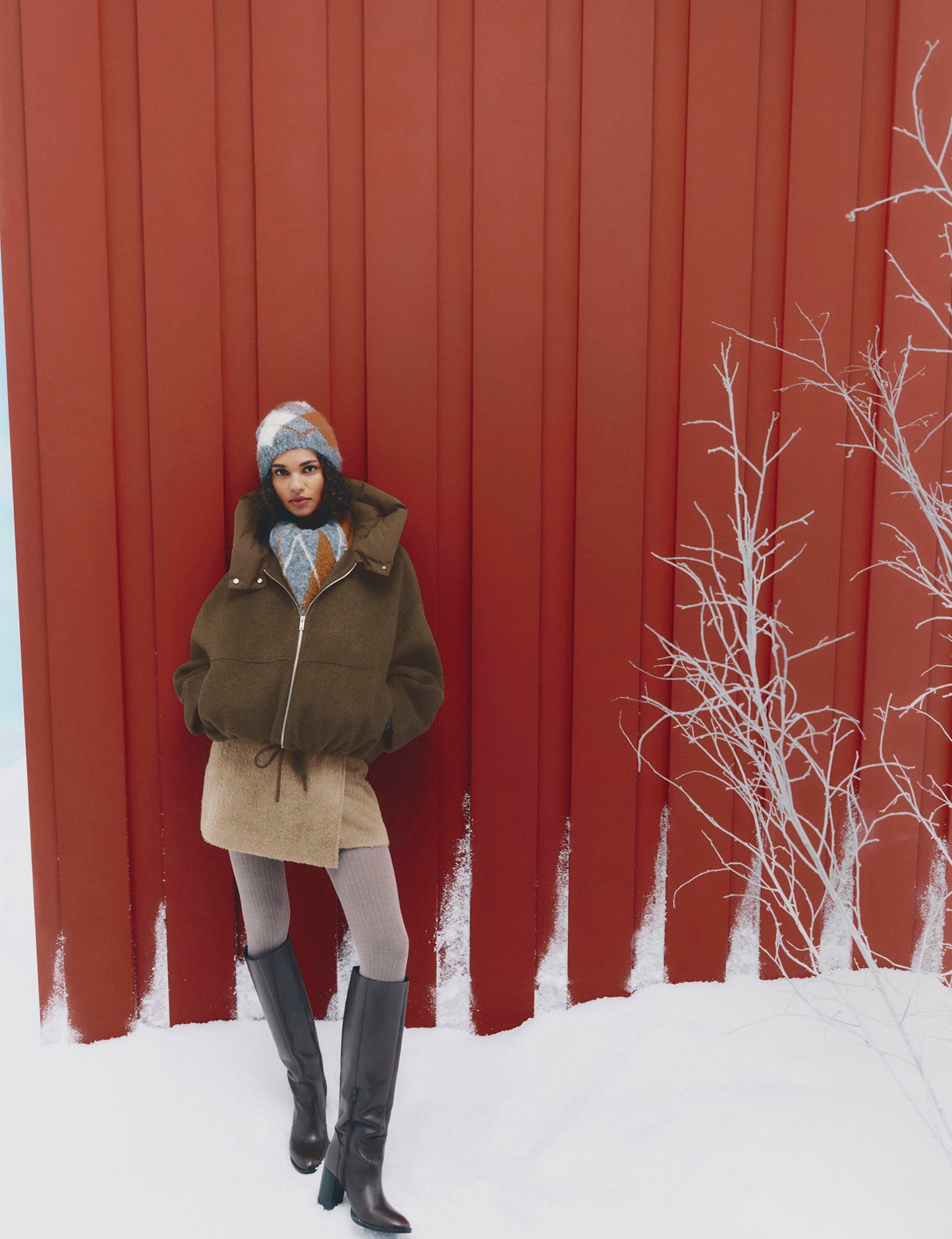 Yün Karışımlı Mini Etek