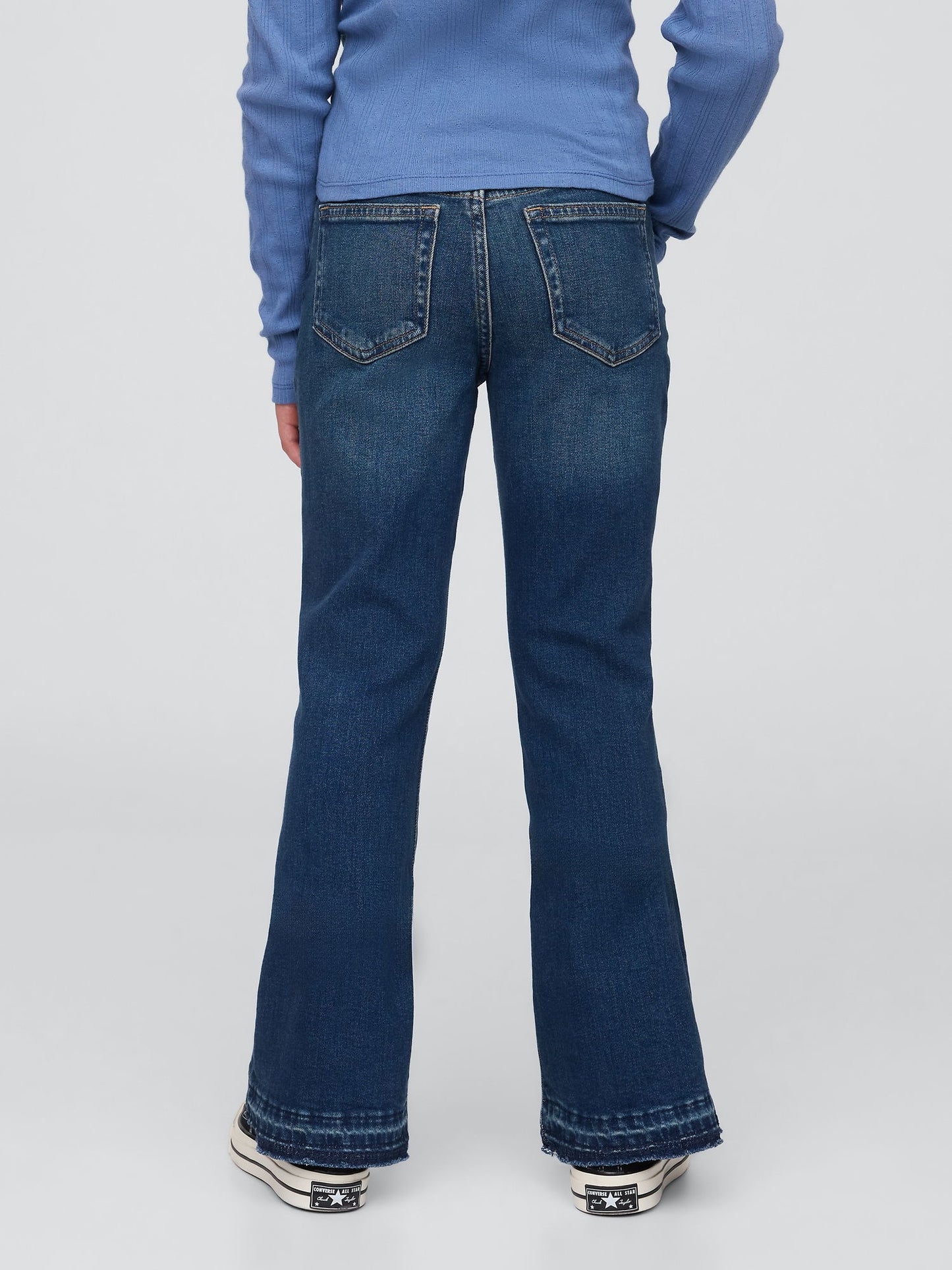 Koyu Mavi High Rise '70s Flare Jean Pantolon