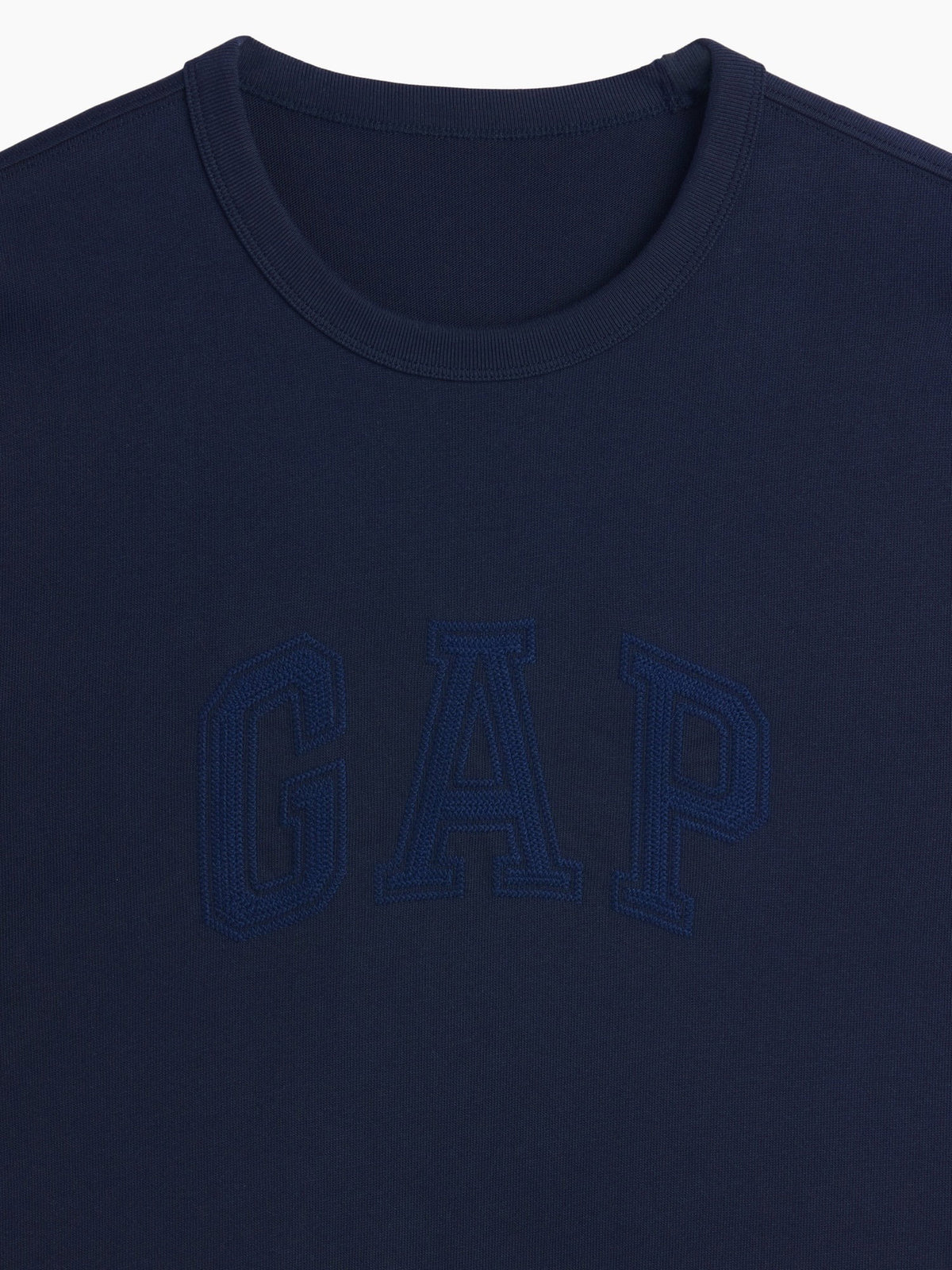 Lacivert Heavyweight Relaxed Gap Logo Crop T-shirt