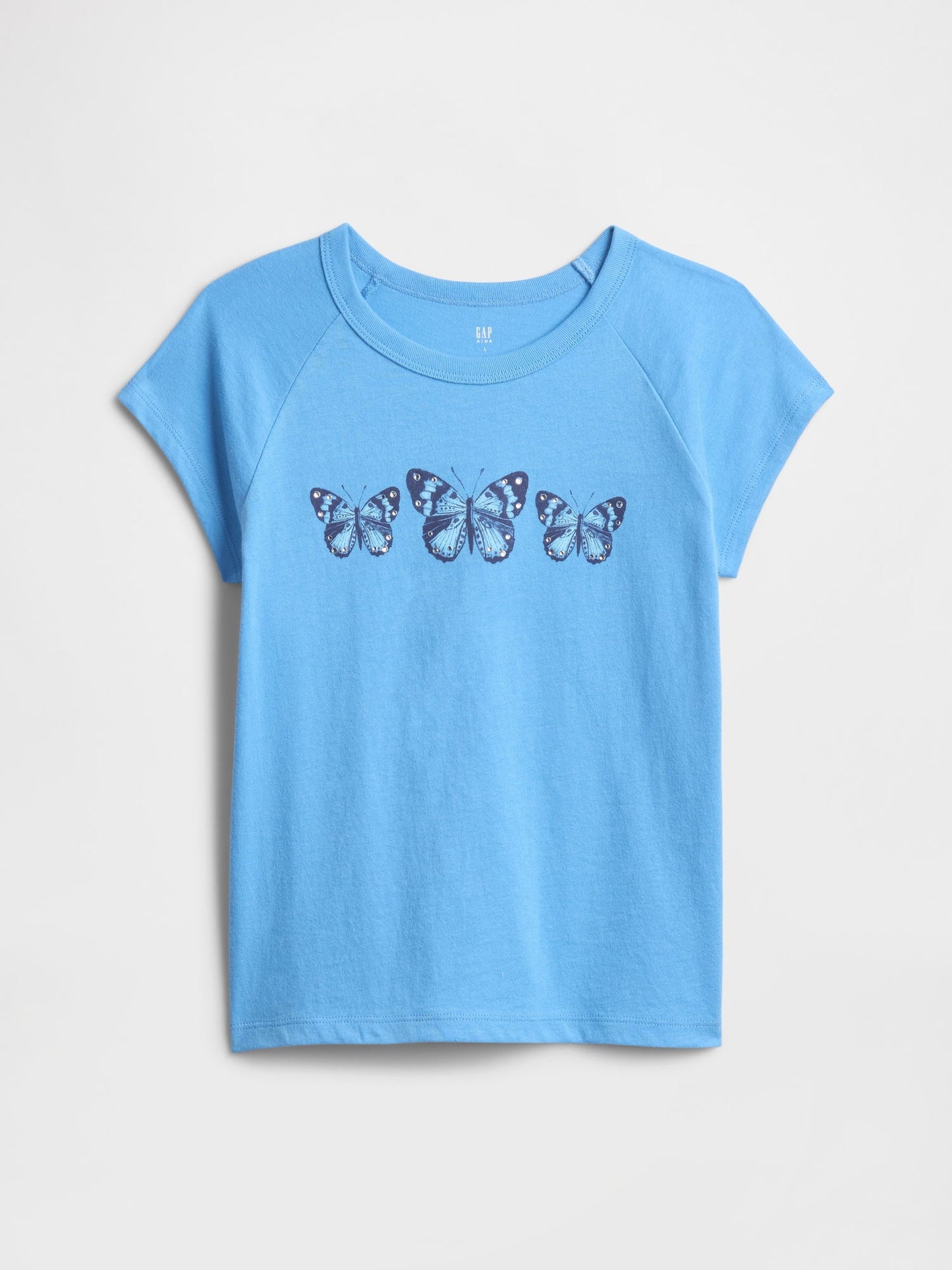 Mavi Grafik Baskılı T-shirt