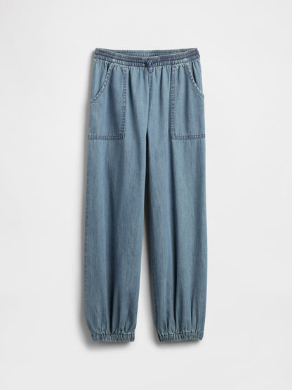 Mavi High Rise Denim Baggy Jogger Pantolon