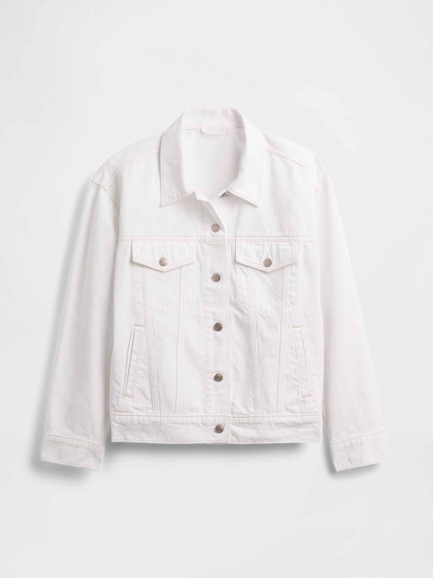 Beyaz Oversized Icon Denim Ceket