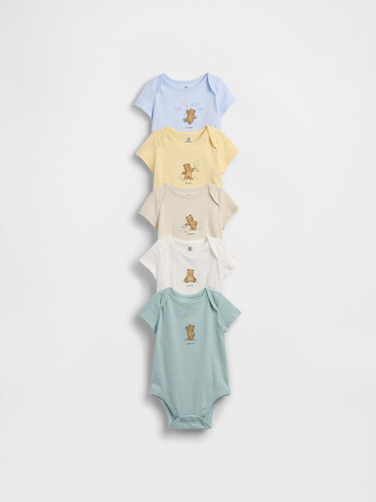 Çok Renkli First Favorites Organik Pamuk Bodysuit (5'li)