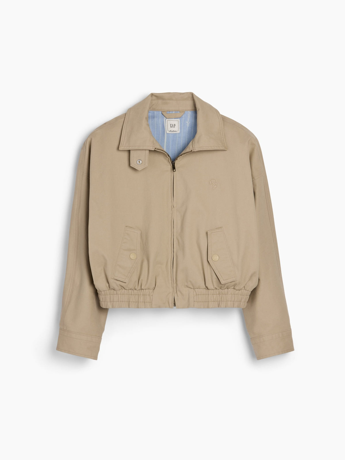 Bej Gap × Malbon Twill Bomber Ceket