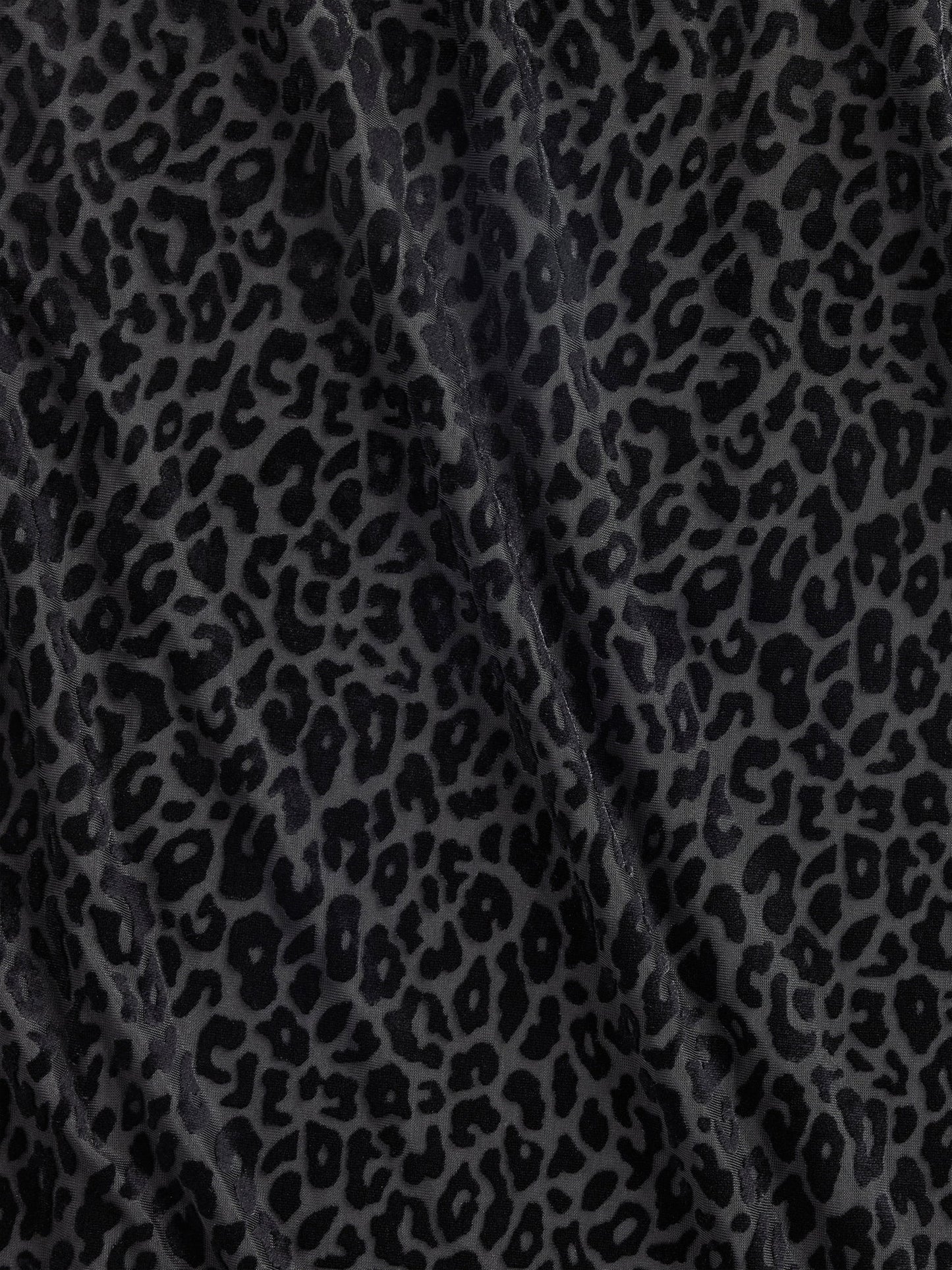 Siyah Gapstudio Burnout Velvet Leopar Slip Elbise