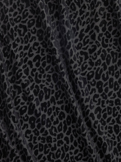 Siyah Gapstudio Burnout Velvet Leopar Slip Elbise