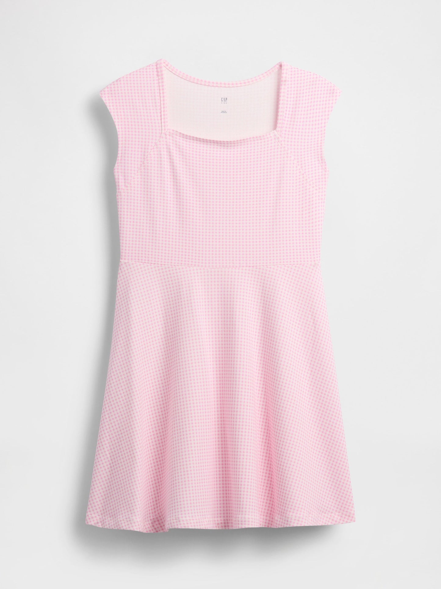 Pembe Jersey Kare Yaka Elbise