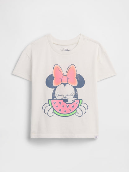 Beyaz Disney Grafik Baskılı T-shirt