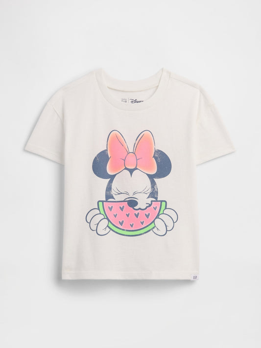 Beyaz Disney Grafik Baskılı T-shirt