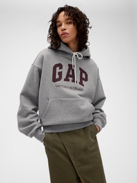 Gri Gap × Victoria Beckham Heavyweight Fransız Havlu Kumaş Logo Sweatshirt