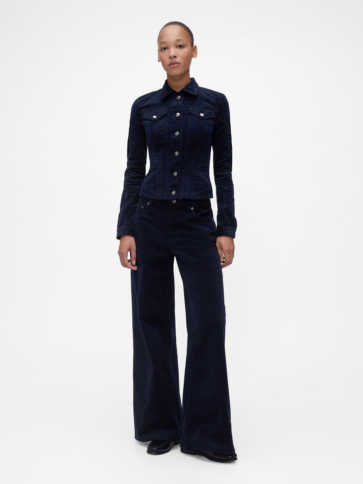 Lacivert Gapstudio Low Rise Corduroy Wide-leg Pantolon