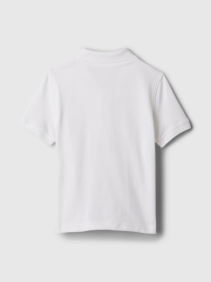 Beyaz Brannan Bear Işlemeli Pique Polo Yaka T-shirt