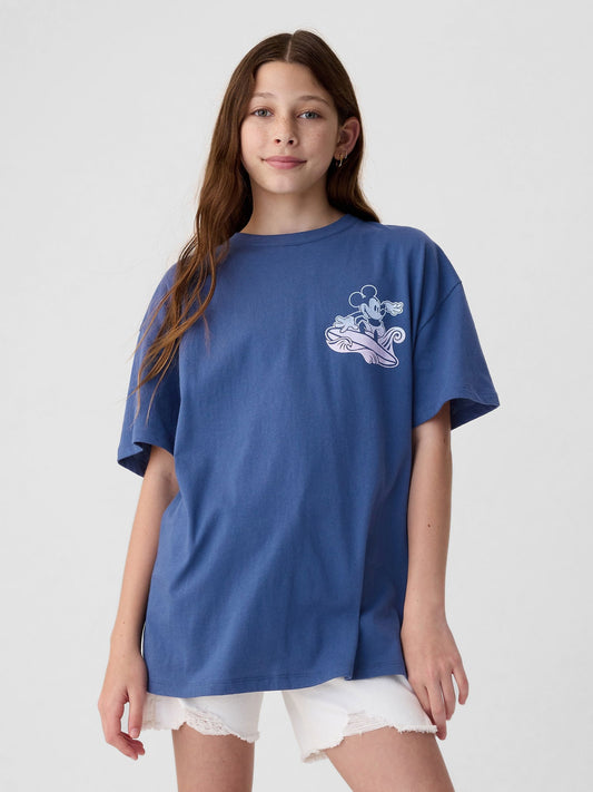 Koyu Mavi Disney Grafikli Tunik T-shirt